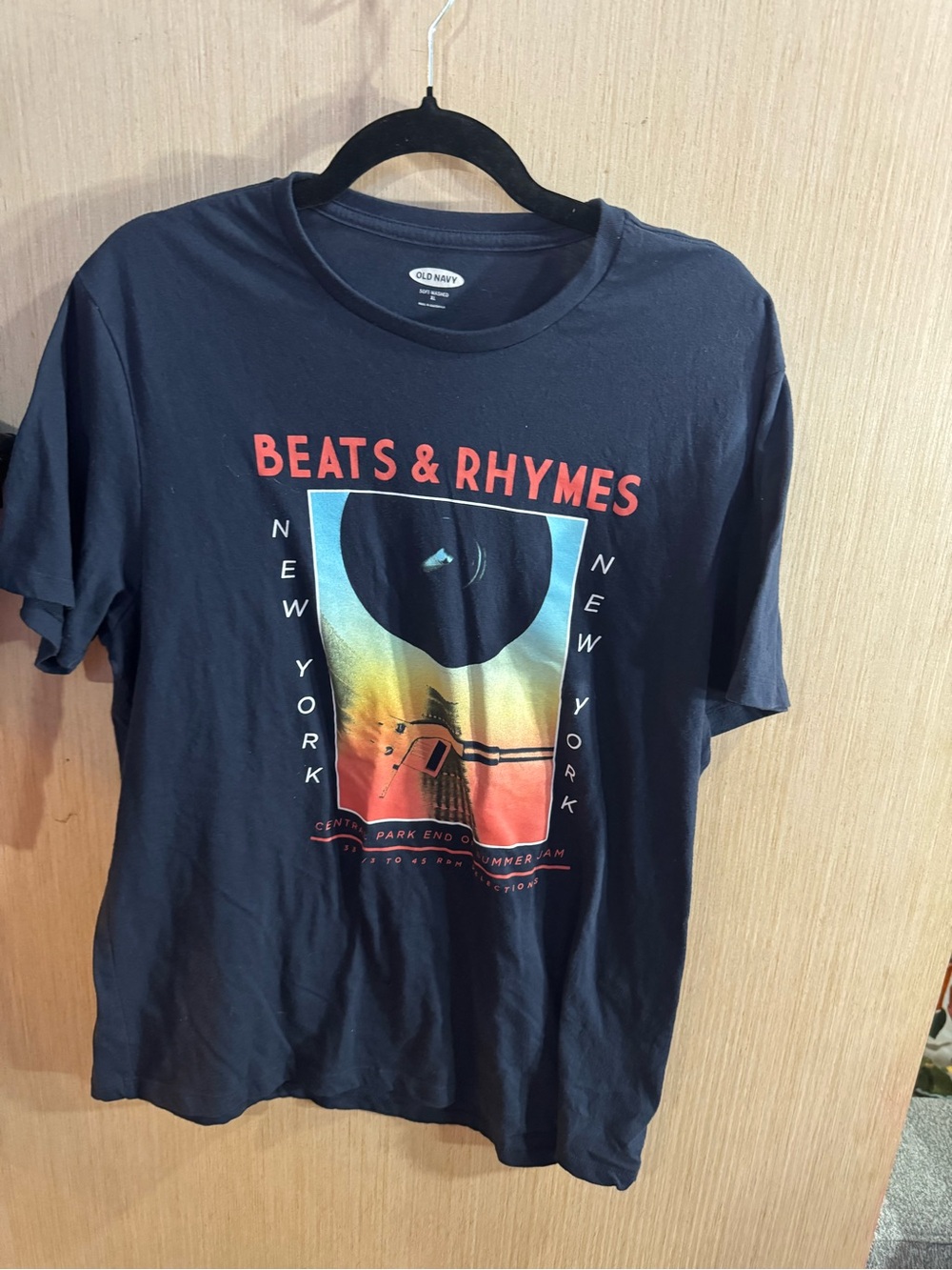 Men’s‎ Old Navy "Beats & Rhymes" Dark Blue Graphic Tee Size XL